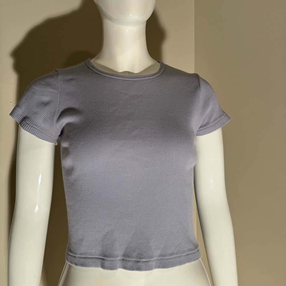 Uniqlo Gray Fitted Short Sleeve Tee